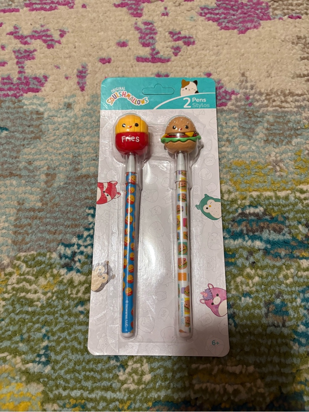 Squishmallow Cheeseburger & Fries Pen Set
